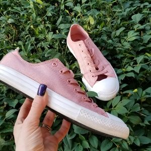 Converse Pink Metallic Sneakers